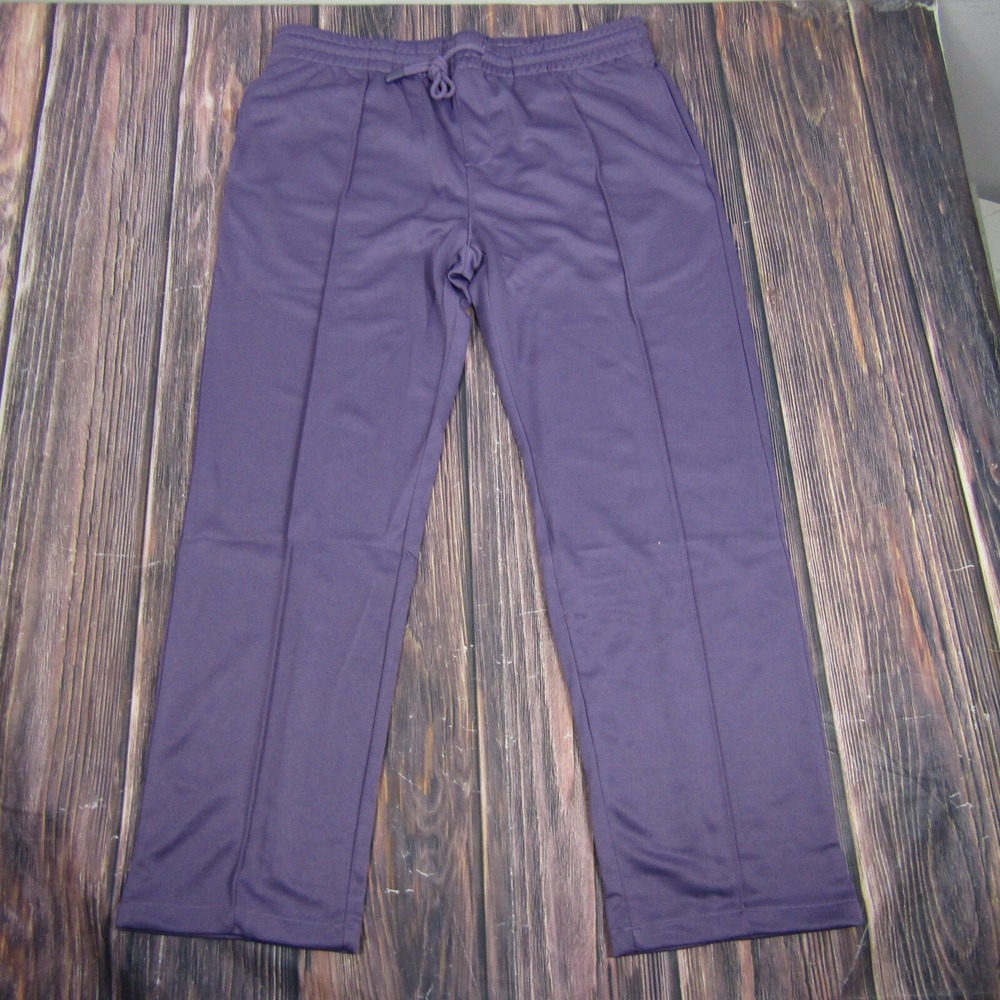 Bogey Boys Track Pants‎ Mens 36 Purple Stitched Crease Golf Athleisure VD1-23